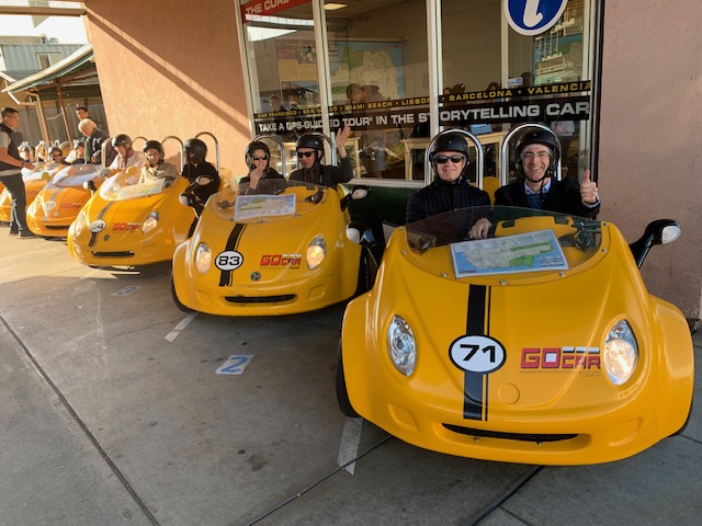 corporate event planner Miami incentive trip team building activity with group driving mini cars experience