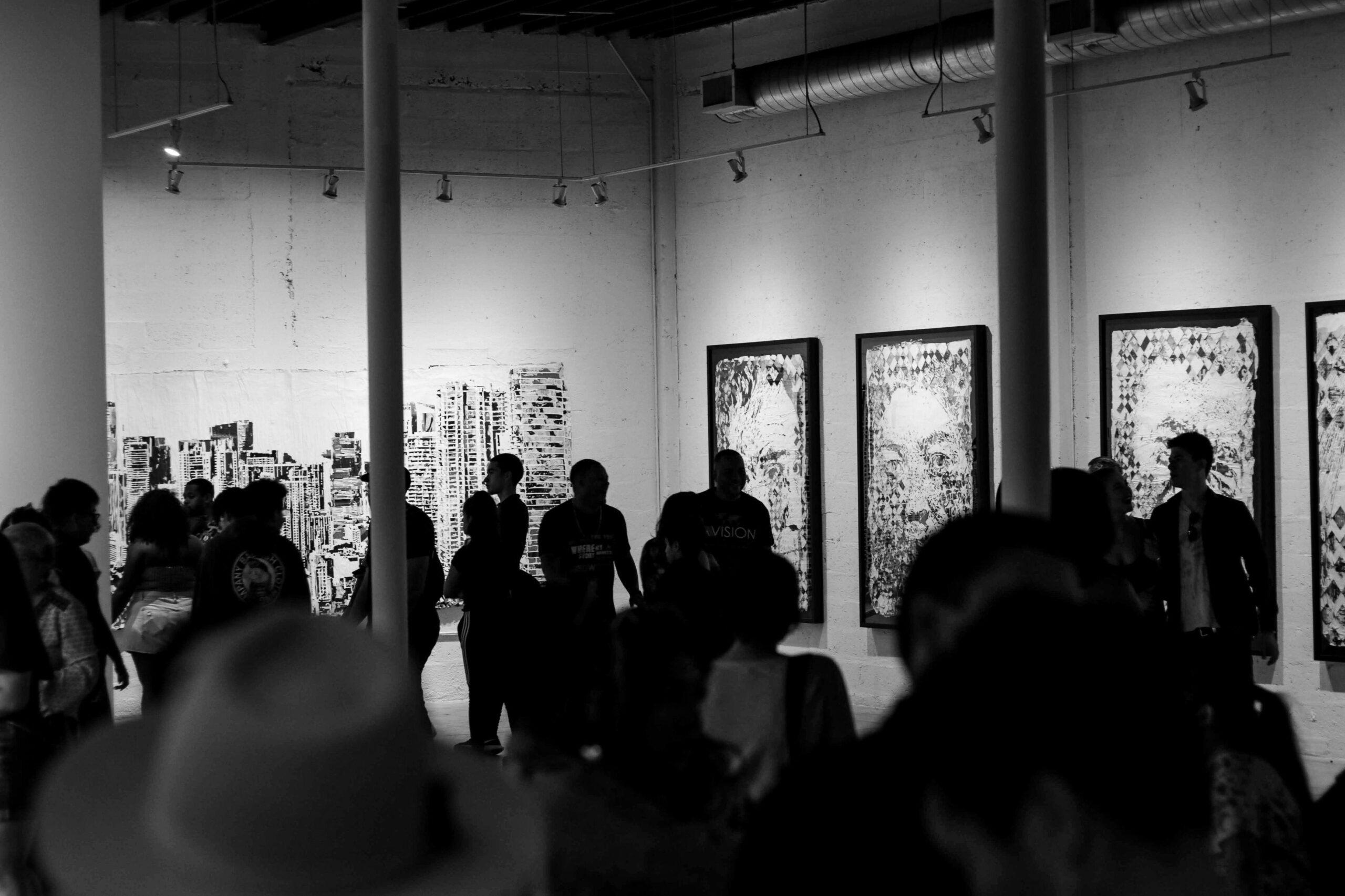 Guests at a Miami Art Week gallery opening produced by Event More